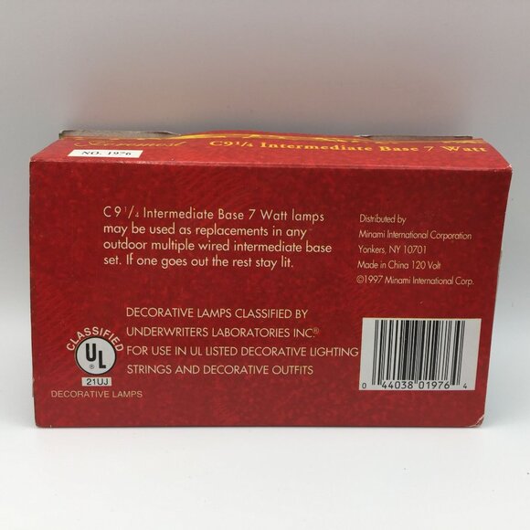 Christmas 8 Replacement C9 Bulbs 7 Watt Outdoor Lights Red Green Blue Orange - Picture 6 of 12